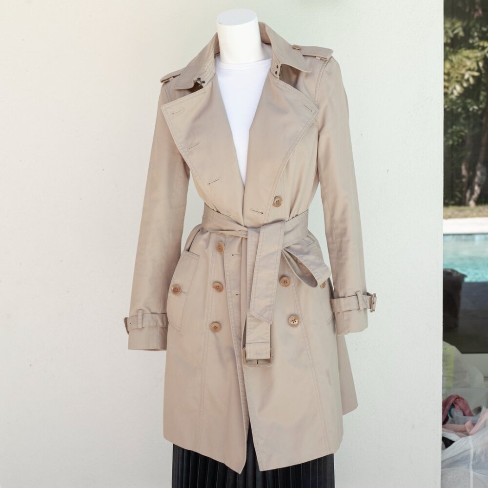 Banana Republic Khaki Trench Coat Size S